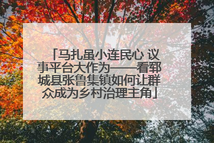马扎虽小连民心 议事平台大作为——看郓城县张鲁集镇如何让群众成为乡村治理主角