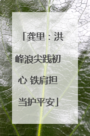 龚里：洪峰浪尖践初心 铁肩担当护平安