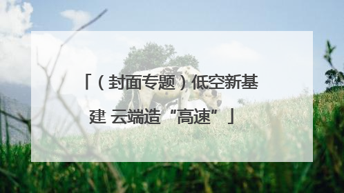 （封面专题）低空新基建 云端造“高速”