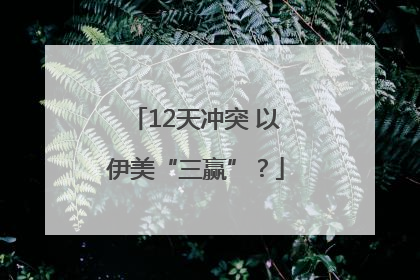 12天冲突 以伊美“三赢”？