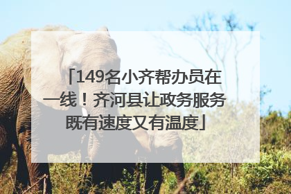 149名小齐帮办员在一线！齐河县让政务服务既有速度又有温度