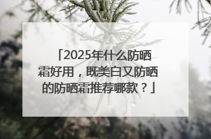 2025年什么防晒霜好用，既美白又防晒的防晒霜推荐哪款？