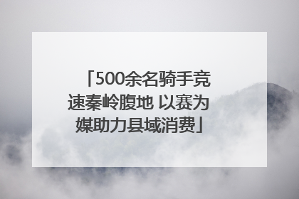 500余名骑手竞速秦岭腹地 以赛为媒助力县域消费