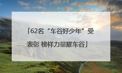 62名“车谷好少年”受表彰 榜样力量耀车谷